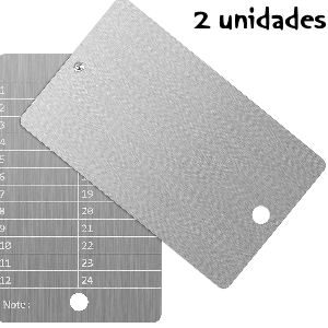 Billetera Bitcoin de acero, set de 3 placas metálcas para anotar la frase semilla